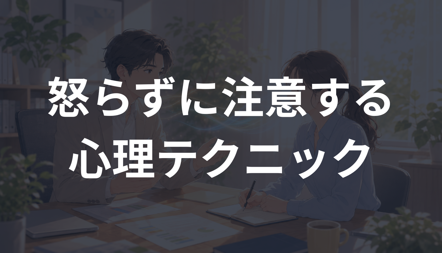 怒らずに注意する心理テクニックとは？相手を傷つけずに行動を改善してもらう伝え方